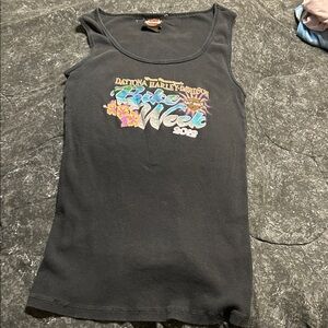 Vintage Daytona Beach Bike Week 2012 Harley-Davidson Black Tank